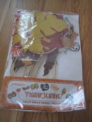 Thanksgiving Photo Booth Props Banner Amos Fun Turkey NEW