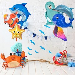 Sea Animal Balloons – Large Shark Dolphin Whale Fish Creature Foil Balloons f…