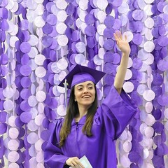 205Ft Lavender Party Decoration Ombre Purple Polka Dot Backdrop Streamer Tiss…