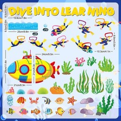Back to School Bulletin Board Decor Under The Sea Ocean Fish 89 PCS