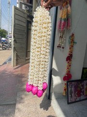 mogra garlands with lotus buds/lotus buds backdrop garlands/mogra garlands