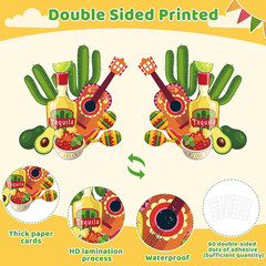 Large 11″X14″ Cinco De Mayo Decorations Cutouts Set, 9 Sheets Mexican Fiesta Pap