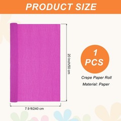 1 PCS Rose Red Crepe Paper Roll Streamer Party Decoration 20 Inch x 7.9ft