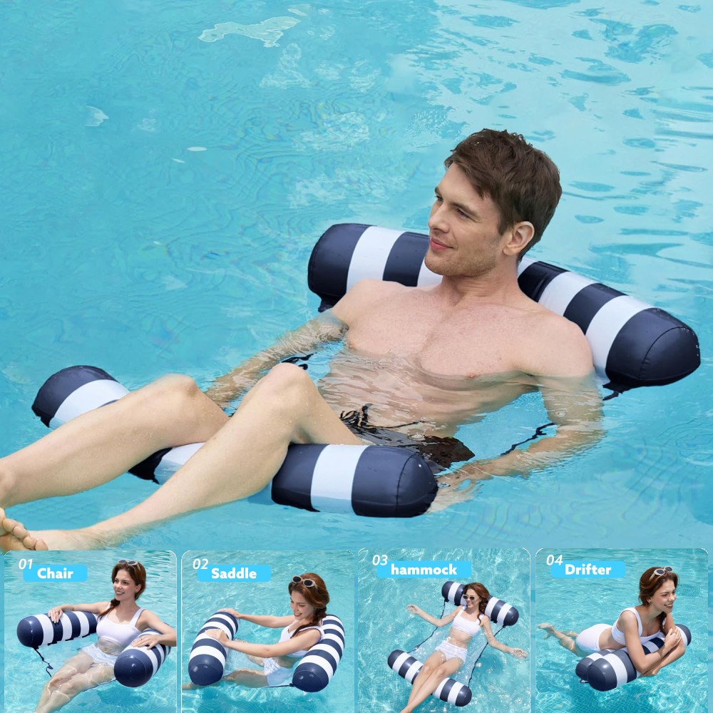 Flotador De PVC Balsa Para Piscina Playa Flotadores Tipo Hamaca Adultos 4 En 1