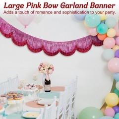 6 ft Scalloped Fringe Banner Hanging Layered Sparkly Fringe Garland for Bache…