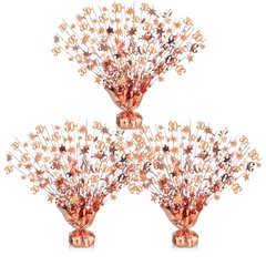 3 Pcs 30th Rose Gold Decorations for Table Centerpieces Star and Number 30 Me…