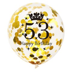 53 Birthday Decorations for Men Black and Gold 53Rd Birthday Balloons Women Happ