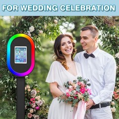 RGB Ring Light Photo Booth Stand Selfie Shooting Photography Accessory for iPad