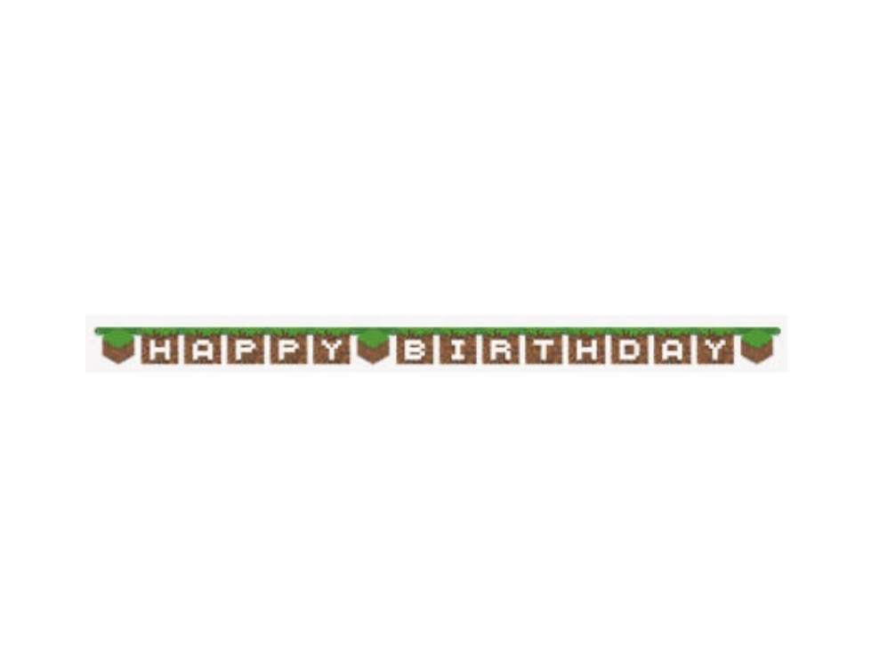 Minecraft Birthday Banner
