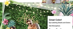 7x5ft Aloha Backdrop Tropical Luau Party Decorations Hawaiian Backdrop for Party