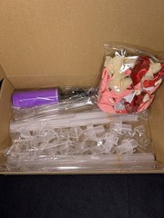 (2) 10″ Balloon Stand Table Kit w/LED Lights – Sticks & Bases Red Pink & Opaque