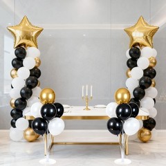 Balloon Column Kit Set of 2, 2 20 inches to 78 inches, Silver