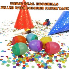 30 Pack Party Confetti Eggs Cascarones, Explosion Eggs with Confetti Inside, …