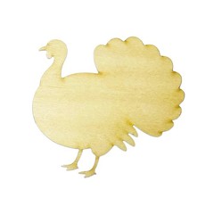 Turkey Shape Wood Cutout – 1/8″ Thick | Laser Cut DIY, Painting, Thanksgiving