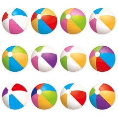 48Pcs Beach Ball Cutouts Summer Bulletin Board Decorations Colorful Beach Bal…