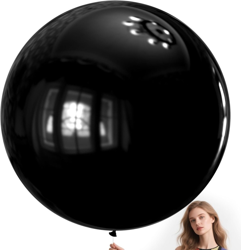 Black Balloons 9pcs 36 Inch Extra Large Big Jumbo Giant Matte Black Latex Hel…