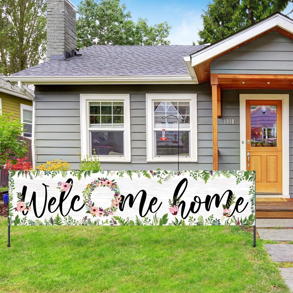 Welcome Home Banner Large Welcome Home Sign Decorations with Rope Hanging Sea