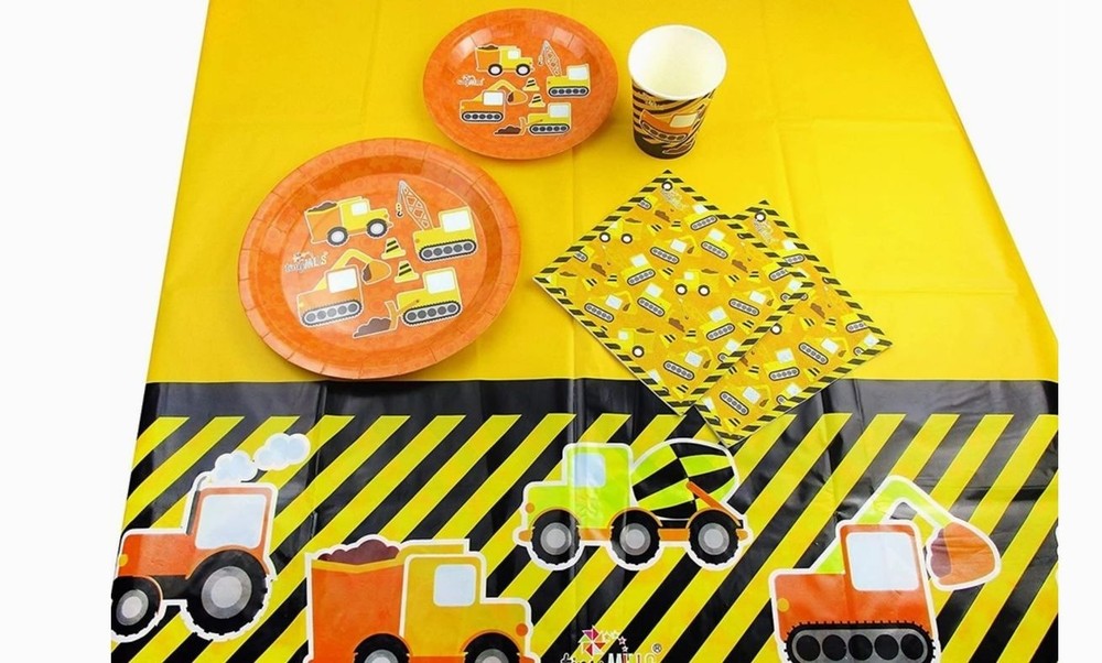 Construction Party Pack 50 Piece Set By Tiny Mills Construction Zone Theme
