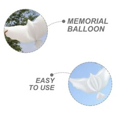 5, Pack White Peace Dove Memorial Or Celebration Balloon