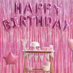 2 Pack Glitter Pink Backdrop, 3.28 FT x 7.05 Birthday 2 PCS, pink