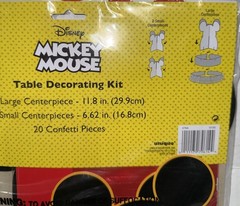Disney Mickey Mouse Party Decor Kit & Happy Birthday Banner Bundle NIP