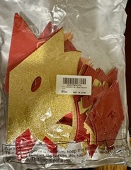 Graduation Red Gold Glitter Assorted Cutouts Random Qty -Paper Grad Decoration
