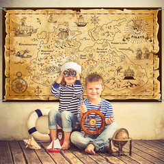 Halloween Pirate Treasure Map Backdrop Pirate Theme Background Jewelry Map Banne