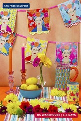 Talking Tables 1 x Frida Kahlo Garland Bunting – Vibrant Boho Party Paper Decora