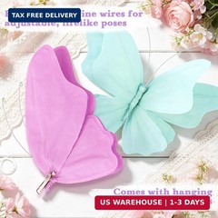 3D Hanging Butterfly Decorations, Butterfly Birthday Party Decorations, 4 Pcs Cr