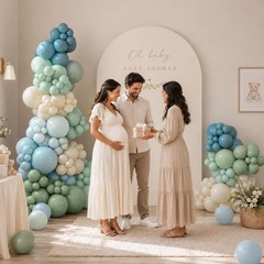 Dusty Blue Sage Green Balloon Garland Arch Kit, 130 Pcs Fog Blue Light Blue G…