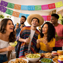 OHOME Cinco De Mayo Decorations – Papel Picado Banner Streams | Mexican…