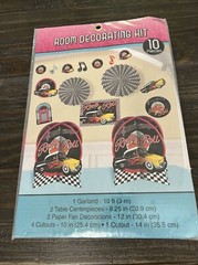 New Rock & Roll Room 10 PCS Decorating Kit Garland, Centerpieces, Fans, Cutouts