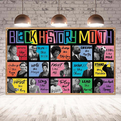 Black History Month Backdrop, Banner, Poster Pan African American Decoration and