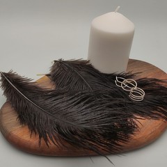 100 Pcs Natural Black / White Ostrich Feathers for Wedding Black