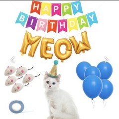 Cat Birthday Bandana, Birthday Hat for Cats Birthday Party Supplies Decorations