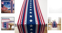 Multi-Functional Patriotic Stars Table Runner for 4th of July Celebrations