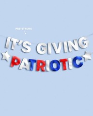 , It’s Giving Patriotic Banner | 5 Ft. | 4th of July Garland, USA Decorations…