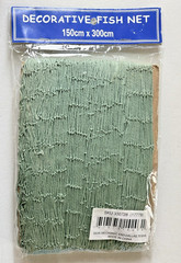Decorative Fish Net Green 5ft x 10ft Photo Backdrop Shell Display Nautical Tiki