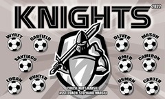 KNIGHTS – Soccer Team Banner – (3ft x5ft) Your Team Name and Custom Design