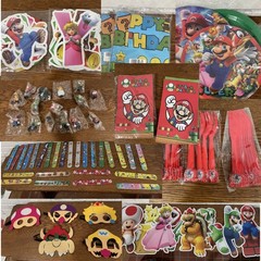 Huge Super Mario Birthday Party Supplies Lot Decorations Tableware Favors Masks