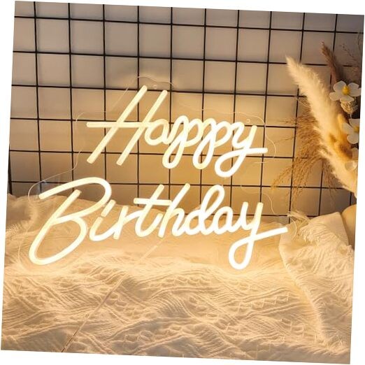 Neon Sign Light Up Sign, Neon Sign Led Sign for Backdrop All Happy Birthday