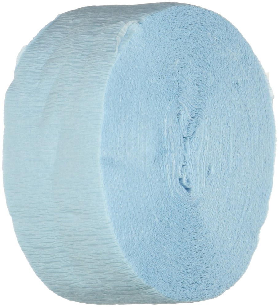 FR Festive Crepe Streamer Party Accessory, 198″L x 126″W, Light Blue