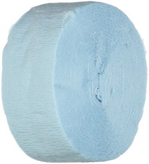FR Festive Crepe Streamer Party Accessory, 198″L x 126″W, Light Blue
