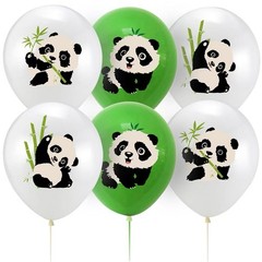 Cute Panda Theme Birthday Party Decorations Set Banner Balloon Cake Toppers