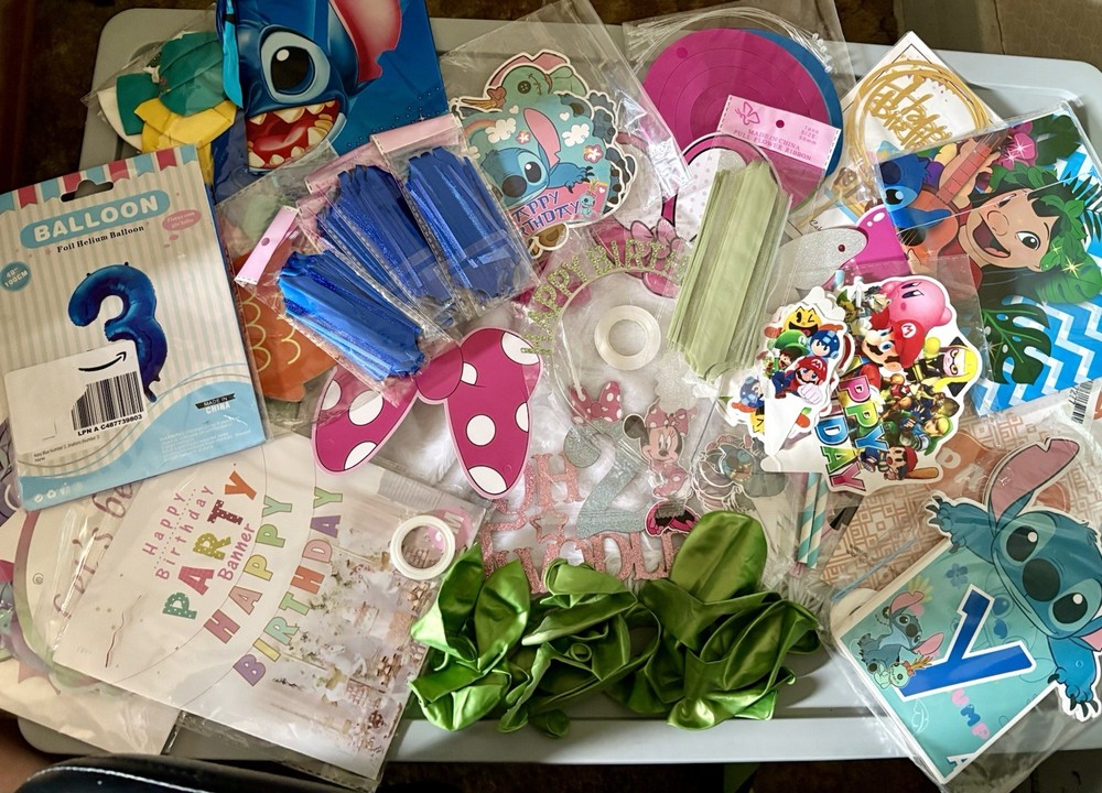 HUGE LOT Birthday Party Supply Bundle Party Birthday Bundle Supplies BOYS GIRLS