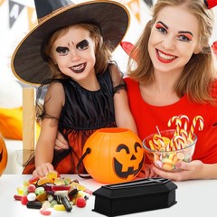 2 Pieces Coffin Storage Box Food with Lid Casket Boxes Goodies Container