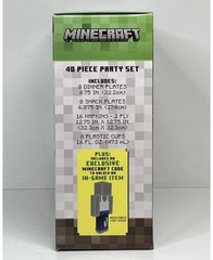 MINECRAFT 40PC. Party Kit for 8 (Large Plates, Small Plates, Napkins & Cups)-NEW