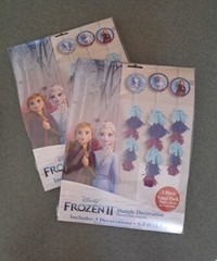 2- Disney’s Frozen II Party Dangle Decoration 3-Pc. (Get Both Packs)