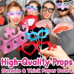 66-Piece Multicolor Photo Booth Props Kit for Unforgettable Party Moments