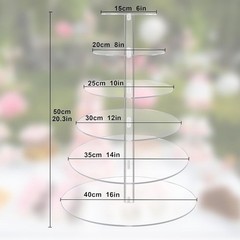 Clear Acrylic Cake Stand Wedding Birthday Party Engagement Baby Shower Events US